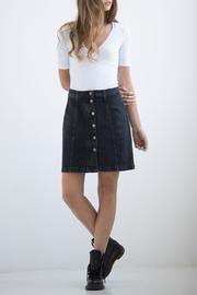 Button-up Denim Skirt
