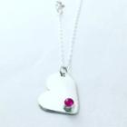  Ruby Sterling Silver Necklace