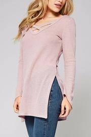  Asymmetrical Open Sleeve Top