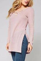  Asymmetrical Open Sleeve Top