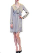  Taupe Satin Dress
