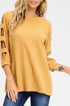  Banded Sleeve Top
