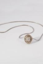  Antiqua Sliding-circle-pendant Chain-necklace
