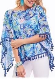  Sheer Tassel Poncho