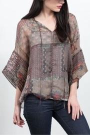  Pleated Sleeve Blouse