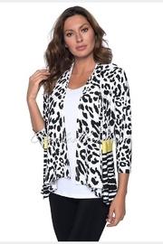  Frank Lyman Black/white Leopard Print Jacket 191469