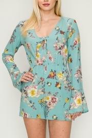  Light-blue Floral Romper