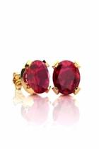  Gold Ruby Studs