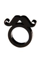  Black Moustache Ring