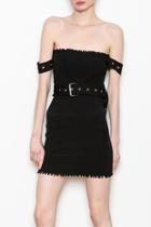  Belted Ribbed Dress