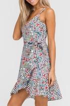  Gingham Floral Dress