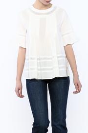  Woven Sleeve Top