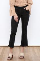  Seamed Frayed Hem Stretch Pant