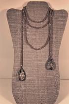  Taupe Lariat Necklace