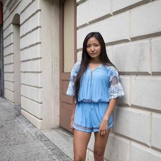  Lace Short Sleeve Romper