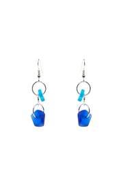  Aqua Blue Sea Glass Earrings