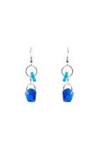  Aqua Blue Sea Glass Earrings