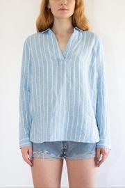  Striped Linen Popover