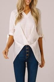  High-low V-neck Top