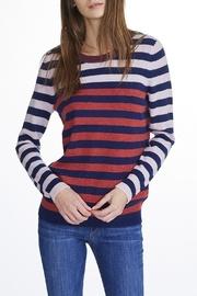  Cashmere Striped Crewneck