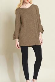  Ruffle Cuff Sweater Tunic W Side Vent