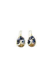  Brass-beaded Gemstone Earring