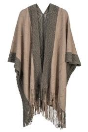  Two Tone Knit Cape