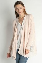  Pink Sidelace Cardigan