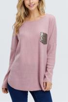  Sequin Pocket Sweater