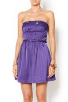  Purple Strapless Dress