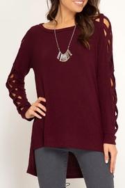  Braided Sleeve Top