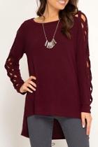  Braided Sleeve Top