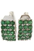  Emerald Hoop Earrings