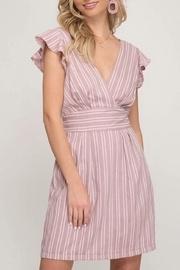  Woven Surplice Dress