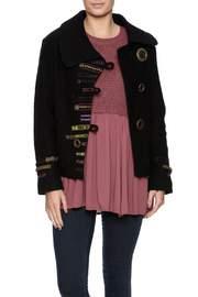  Black Button Ribbon Jacket