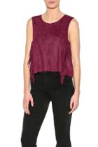  Suede Fringe Top