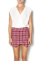  Merlot Plaid Romper