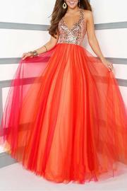  V-neck Ball Gown