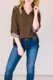  Polka Dot Button Up