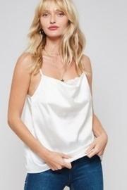  Cowl Neck Satin Lace Cami