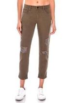  Olive Girlfriend Cropped Pants