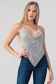  Rhinestone Cowl Top