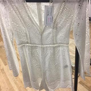 White Eyelet Romper