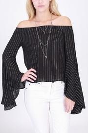  Shimmery Off-shoulder Top