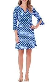  Megan Dress Circle-ikat-blue