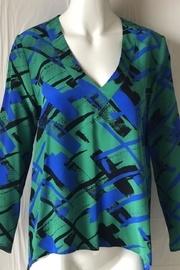  Printed V-neck Top