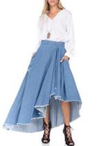  Cascading Denim Skirt
