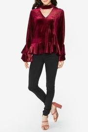  Burgundy Velvet Choker Top