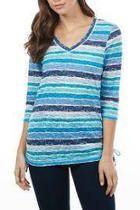  Blue Mix Stripe Top