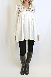  Embroidered Tassel Top